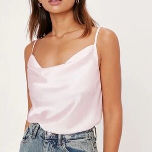 Nasty Gal Pink Camisole Top, Sz 10, NWT (P2P 19”)